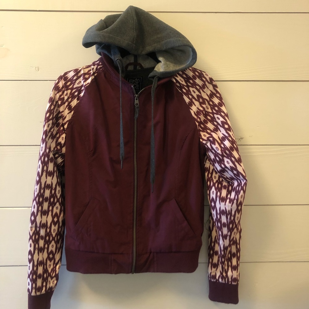 Hooded bomber jacket - S